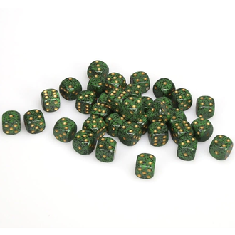 Chessex 36 dés 6 12mm picotés ''Golden Recon''