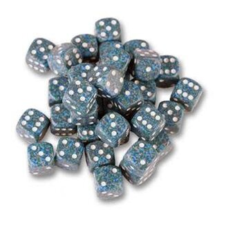 Chessex 36 dés 6 12mm picotés ''Sea''