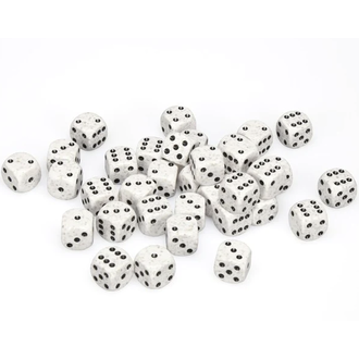 Chessex 36 dés 6 12mm picotés ''Artic Camo''