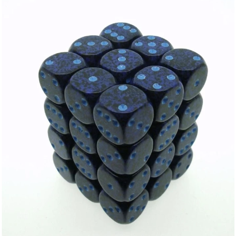 Chessex 36 dés 6 12mm picotés ''Cobalt''