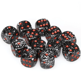 Chessex 12 dés 6 16mm picotés ''Space''