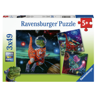 Ravensburger Dinosaures dans l'espace - 3x49 pièces