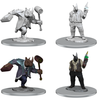 D&D - Magic Miniatures - Unpainted - Freelance Muscle and Rhox Pummeler*