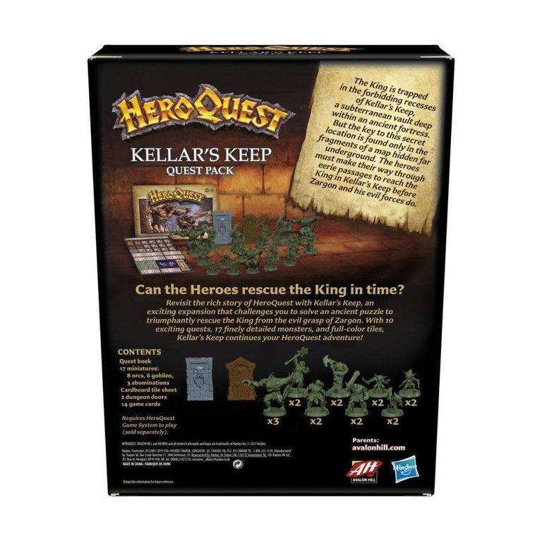 HeroQuest - Kellar's Keep Quest Pack (Anglais)*