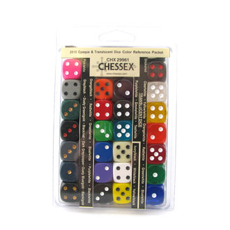 Chessex 26 dés 6 - Opaque/Translucent - 16mm