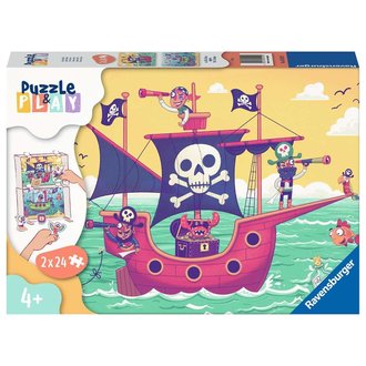 Ravensburger Terre en vue - Puzzle and Play - 2x24 pièces Ravensburger Terre en vue - Puzzle and Play - 2x24 pièces
