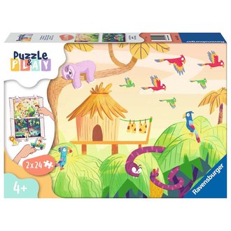 Ravensburger Jungle Exploration - Puzzle and Play - 2x24 pièces Ravensburger Jungle Exploration - Puzzle and Play - 2x24 pièces