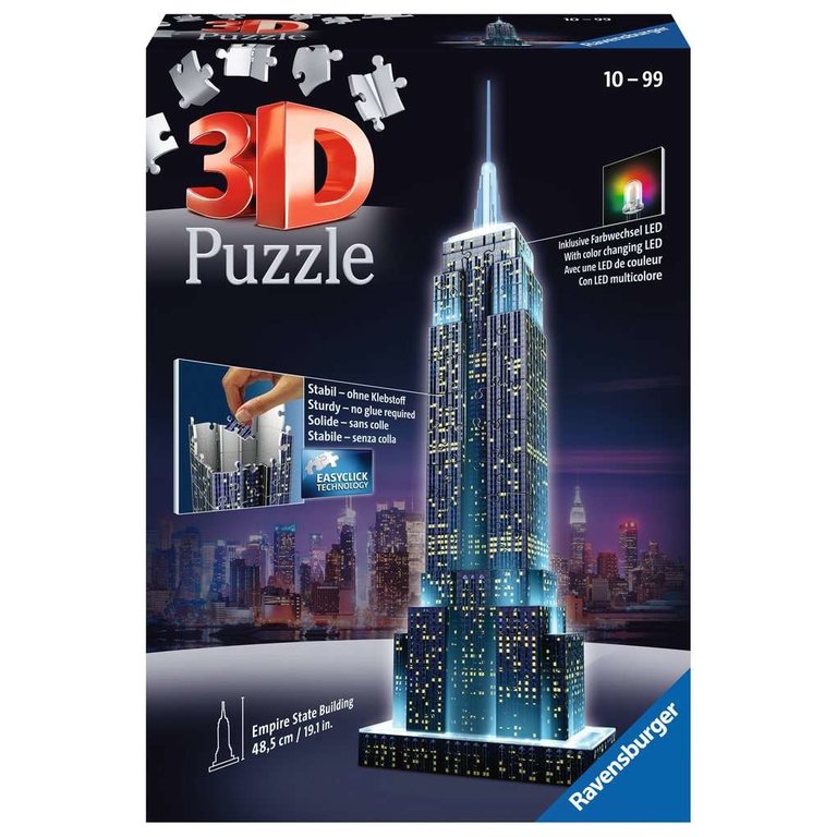Ravensburger Empire State Building illuminé - 228 pièces 3D