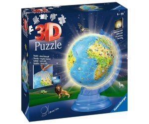 Ravensburger Globe pour enfants sous forme de puzzle 3D avec lumière