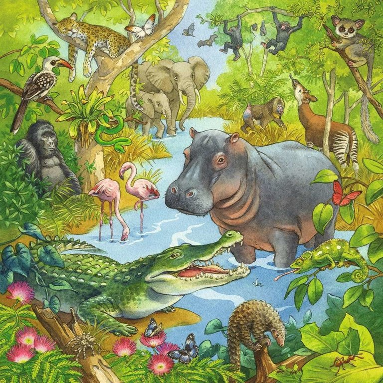 Ravensburger Dans la jungle  - 3x49 pièces