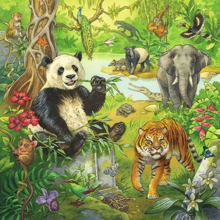 Ravensburger Dans la jungle  - 3x49 pièces