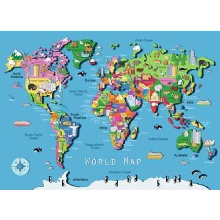 Ravensburger Carte du monde Mapa del Mundo - 60 pièces