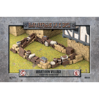 Galeforce Nine Battlefield in a Box - Wartorn Village - Sandstone Barricades