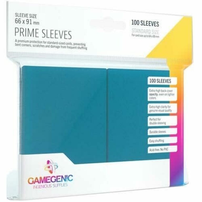 Gamegenic (Gamegenic) Prime Sleeves: Blue - 100 Unités - 66mm x 91mm