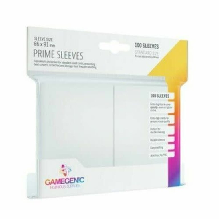 Gamegenic (Gamegenic) Prime Sleeves: White - 100 Unités - 66mm x 91m