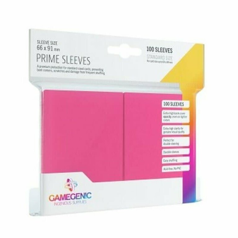 Gamegenic (Gamegenic) Prime Sleeves: Pink - 100 Unités - 66mm x 91m