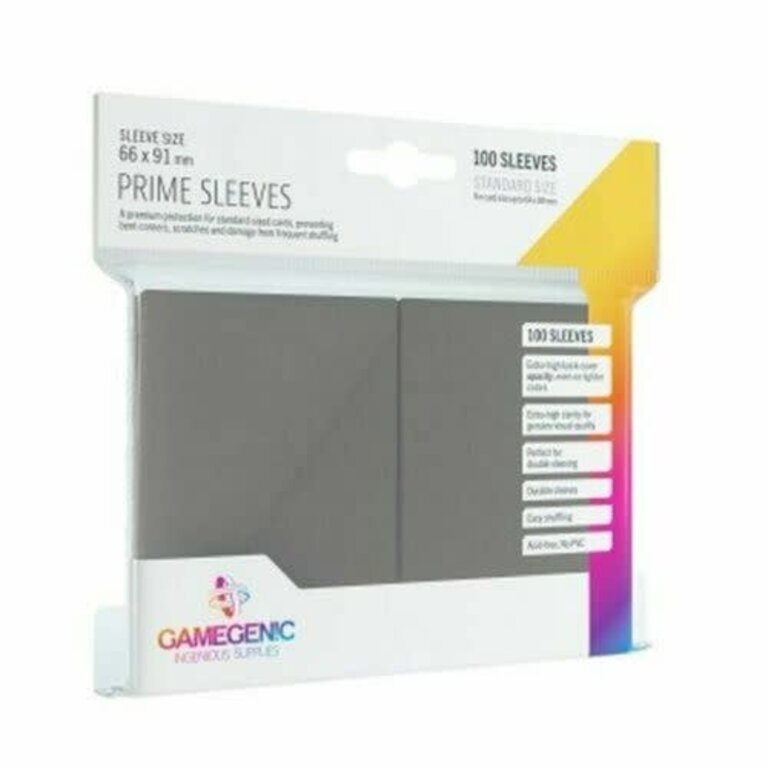 Gamegenic (Gamegenic) Prime Sleeves: Grey - 100 Unités - 66mm x 91mm