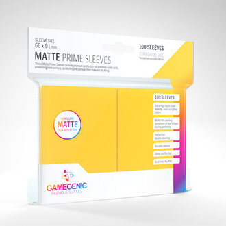 Gamegenic (Gamegenic) Matte Prime Sleeves: Yellow - 100 Unités - 66mm x 91mm