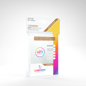 Gamegenic (Gamegenic) Prime 7 Wonders Sleeves - 80 Unités - 67mm x 103mm