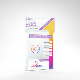 Gamegenic (Gamegenic) Matte Standard European-Sized Sleeves - 50 Unités - 62mm x 94mm