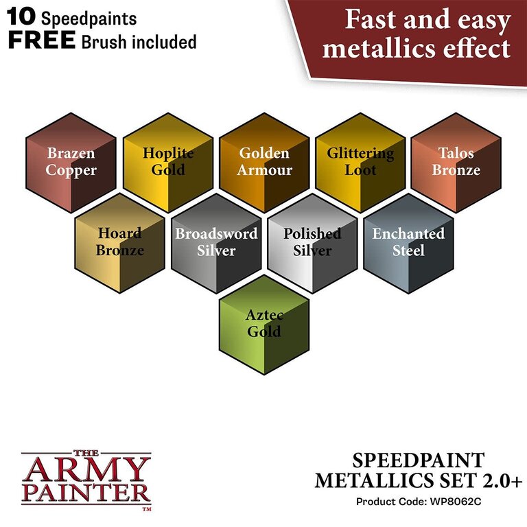 Army Painter (AP) Speedpaint Metallics Set 2.0