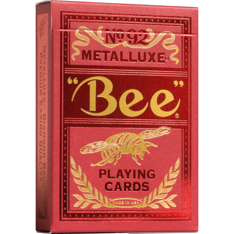 Bee Playing Cards - Bee - Metalluxe - Red