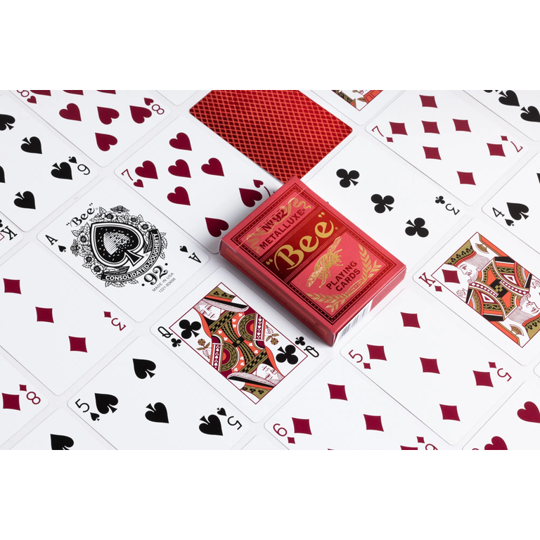 Bee Playing Cards - Bee - Metalluxe - Red