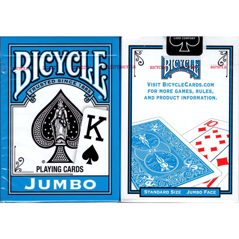 Bicycle Cartes à jouer - Bicycle - Jumbo Blue