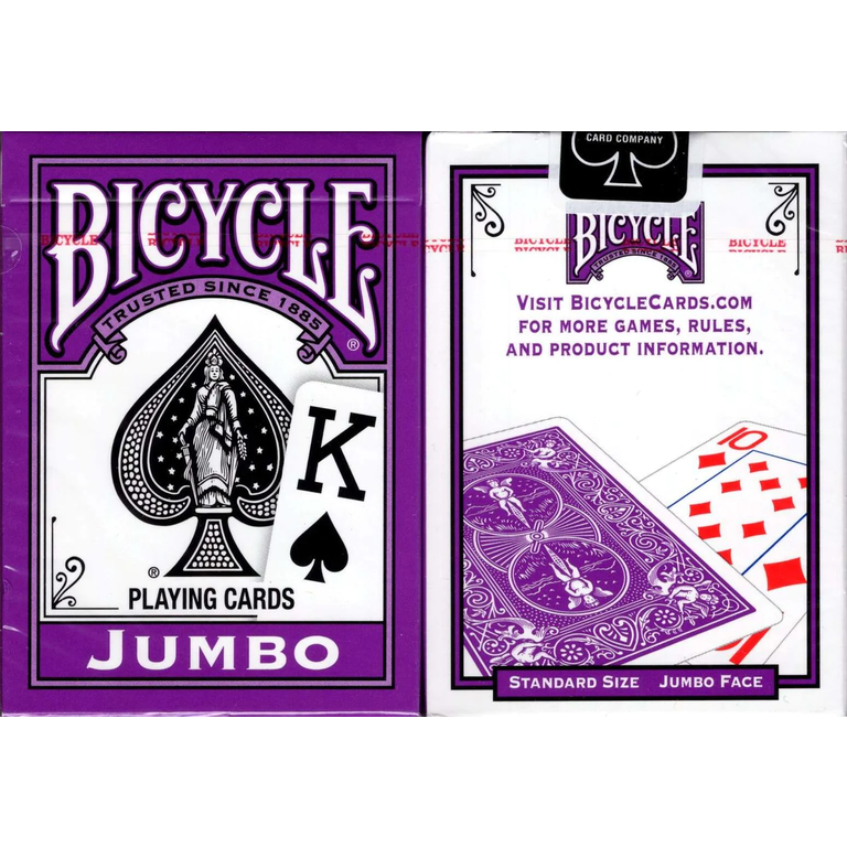 Bicycle Cartes à jouer - Bicycle - Jumbo Purple