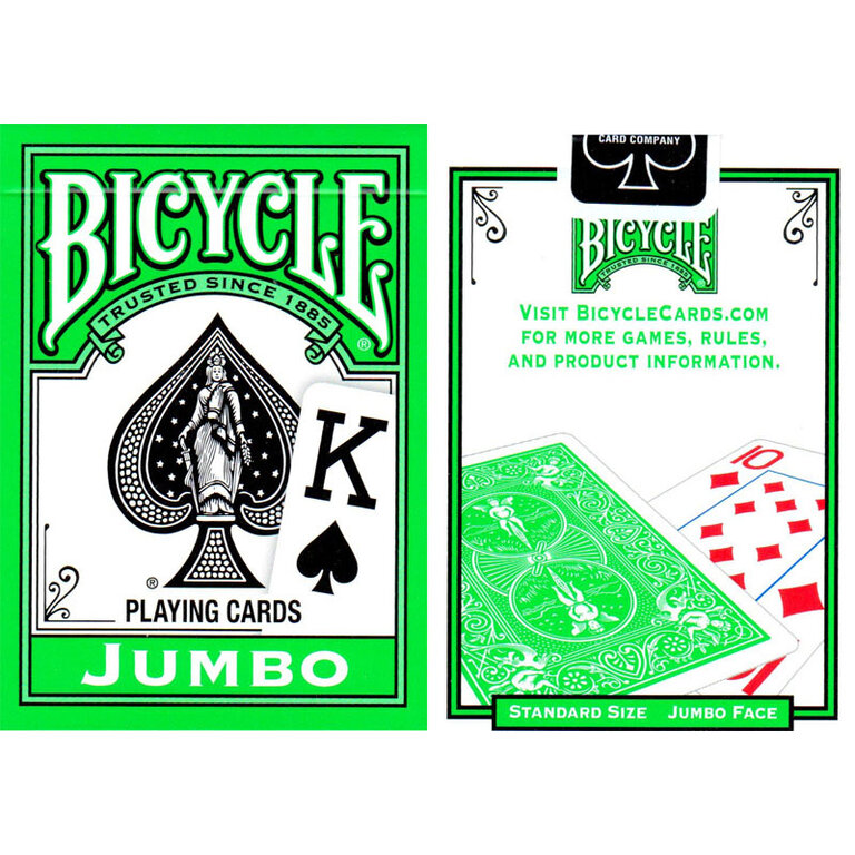 Bicycle Cartes à jouer - Bicycle - Jumbo Green