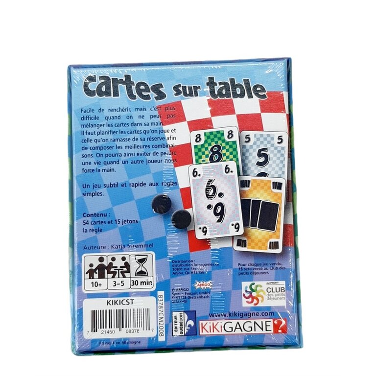 Cartes sur table (Francais)