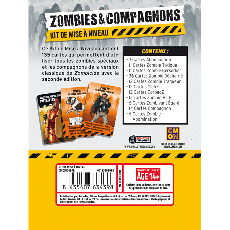 Zombicide - 2nd Edition - Zombies & Companions Upgrade Kit (Anglais)