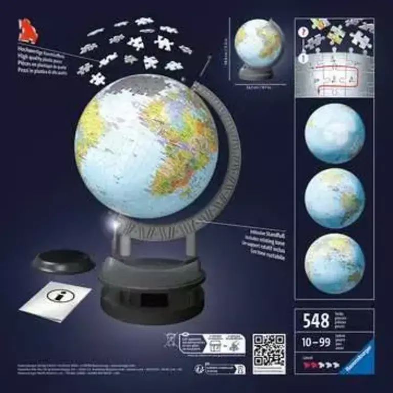 Ravensburger Globe illuminé - 548 pièces 3D