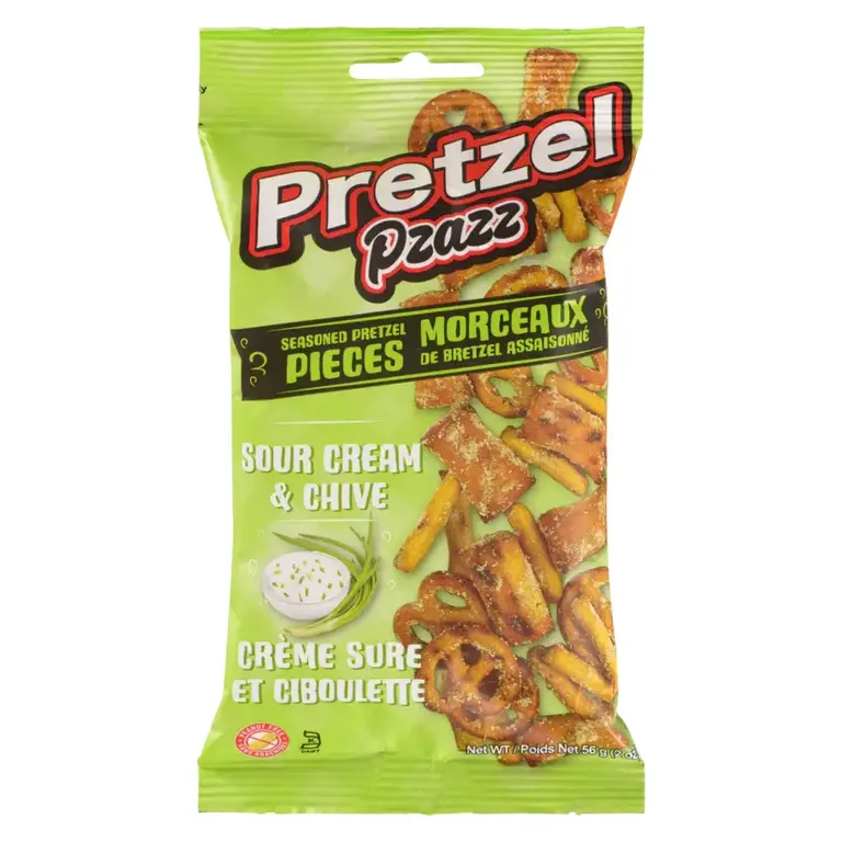 Pretzel Pzazz - Crème sure et ciboulette - 56g