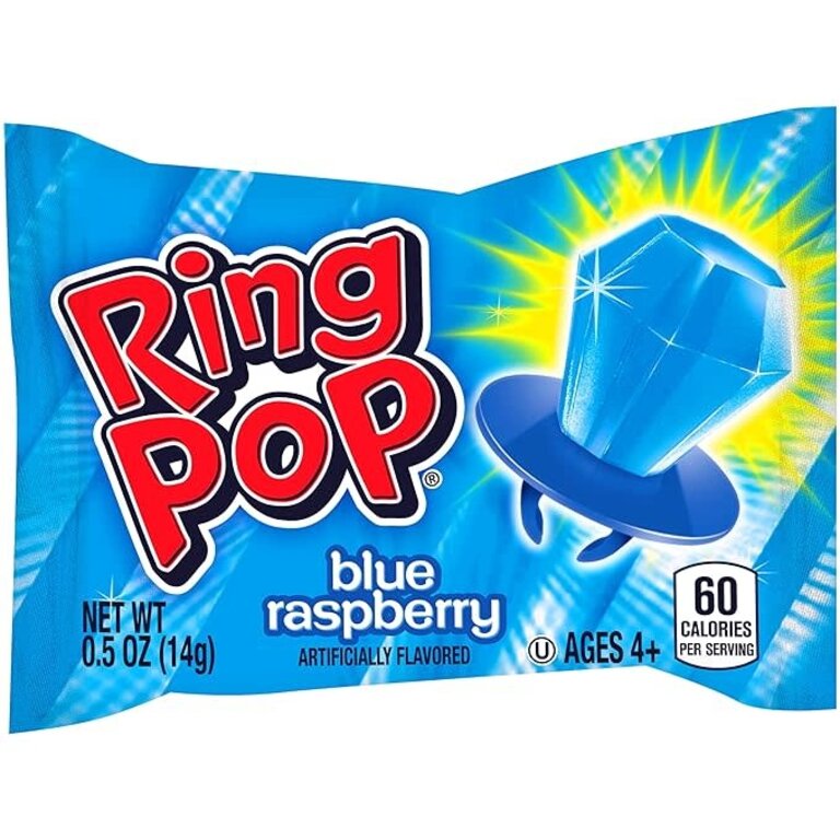 Ring Pop - Framboise bleue - 14g