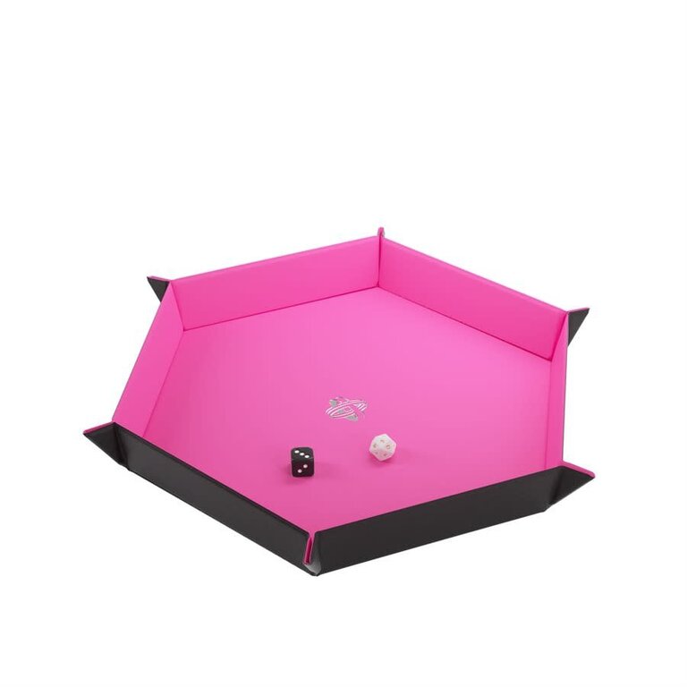 Gamegenic (Gamegenic) Magnetic Dice Tray - Hexagonal - Black/Pink