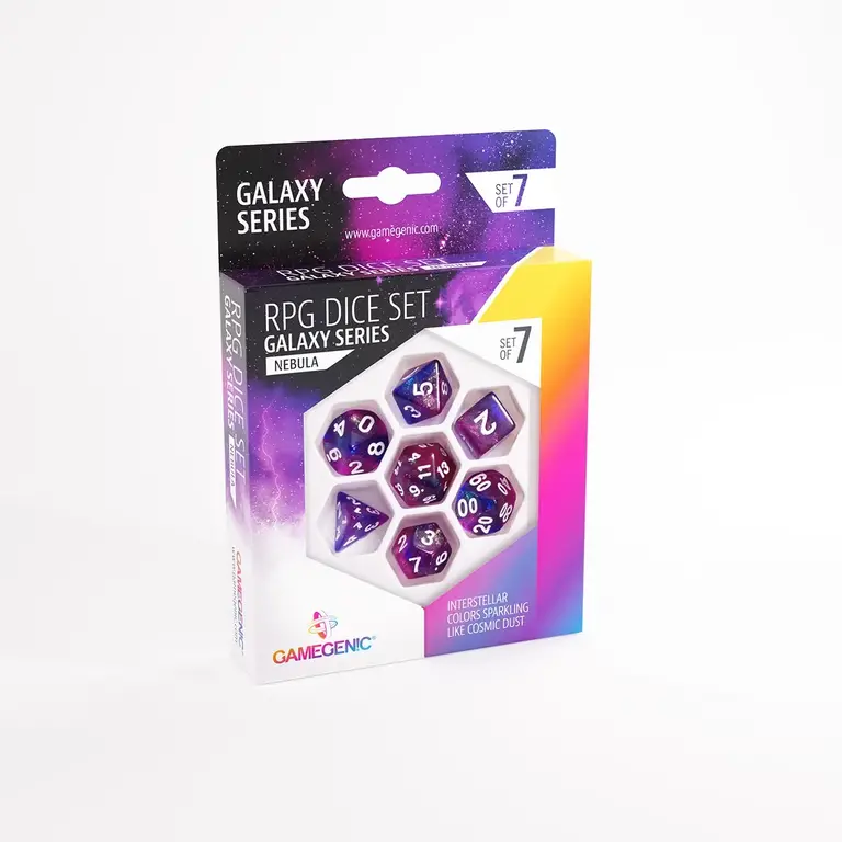Gamegenic (Gamegenic) Galaxy Series RPG Set - 7 Piece Set - Nebula