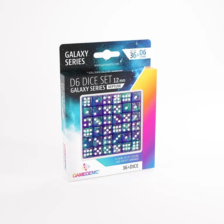 Gamegenic (Gamegenic) 36D6 12MM Dice - Galaxy Series - Neptune