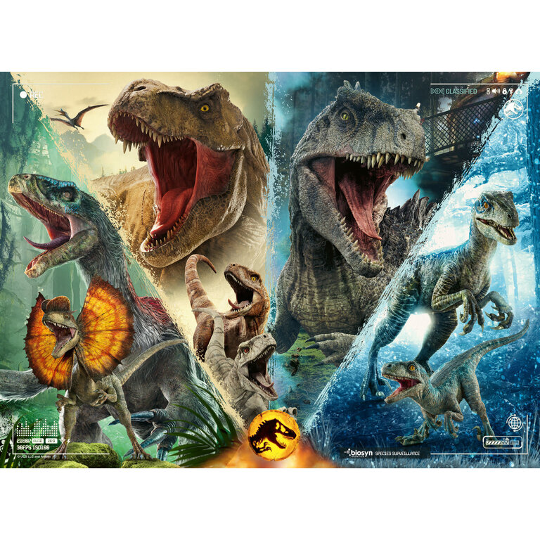 Jurassic World - Les espèces de dinosaures - 100 pièces XXL
