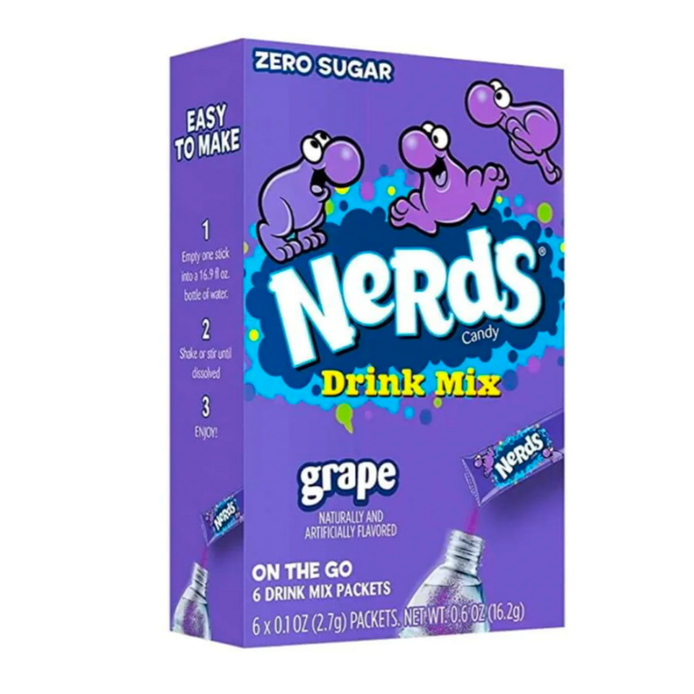 Nerds Nerds Drink - Mix on the Go - Zero Sugar - Grape - 6 packets