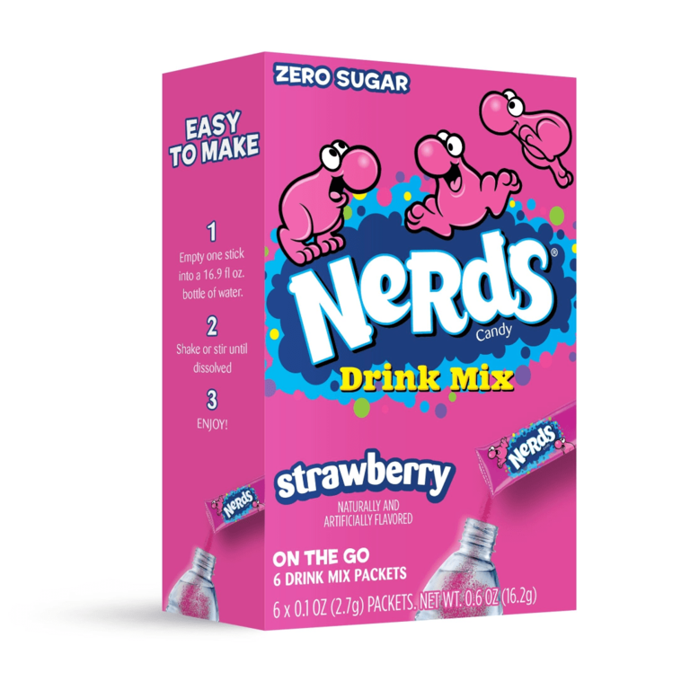Nerds Nerds Drink - Mix on the Go - Zero Sugar - Strawberry - 6 packets
