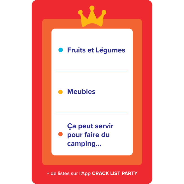 Crack List - Version québécoise (Français) - Jeuxjubes