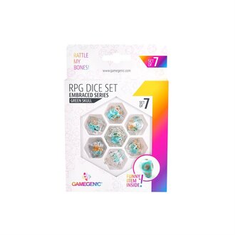 Gamegenic (Gamegenic) Embraced Series RPG Set - 7 Piece Set - Green Skull