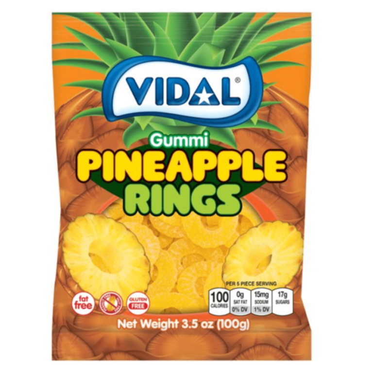 Vidal - Pineapple Rings - 100g*