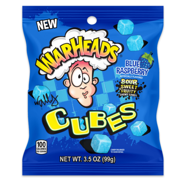 Warheads - Blue Raspberry Cubes - 99g