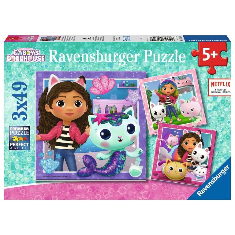 Ravensburger Gabby's Dollhouse - 3x49 pieces