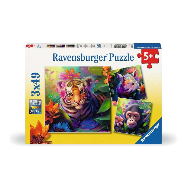 Ravensburger Les bébés de la jungle - 3x49 pièces