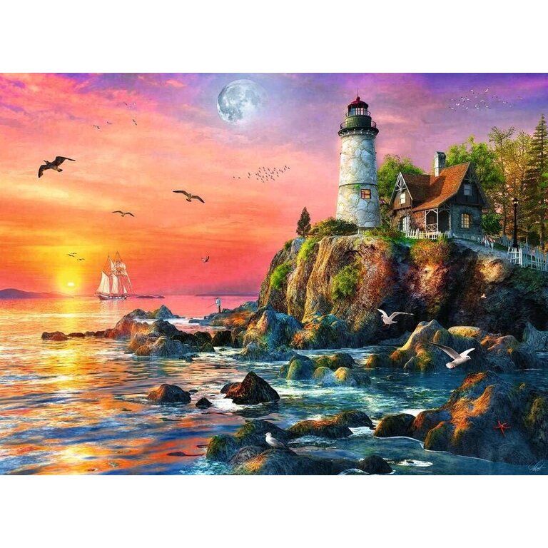 Ravensburger Phare au coucher de soleil - 500 pièces