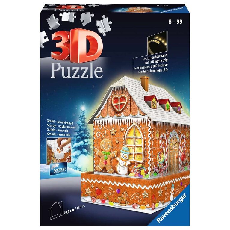 Ravensburger Gingerbread House - Night Edition - 257 pièces 3D