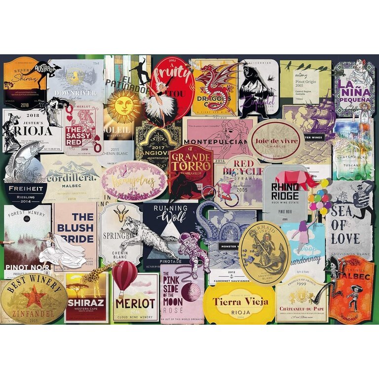 Ravensburger Wine Labels - 1000 pieces